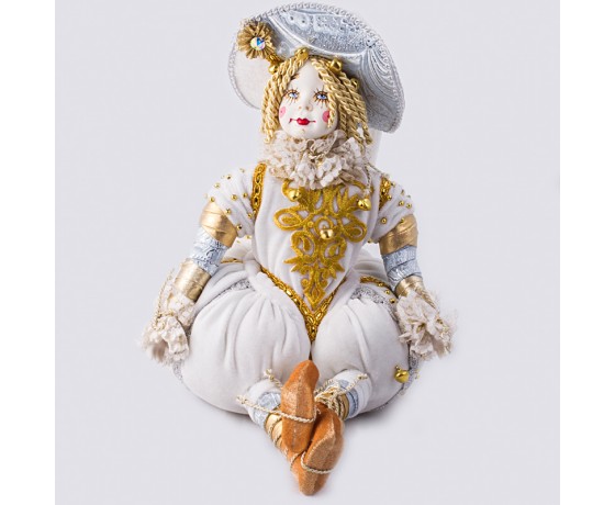 Коллекционная кукла "Белый клоун" 