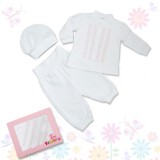 Pink Ornament 3-Piece Baby Gift Set 