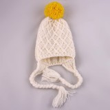 Winter Hat with Pompom (merino wool, 2-4 years)